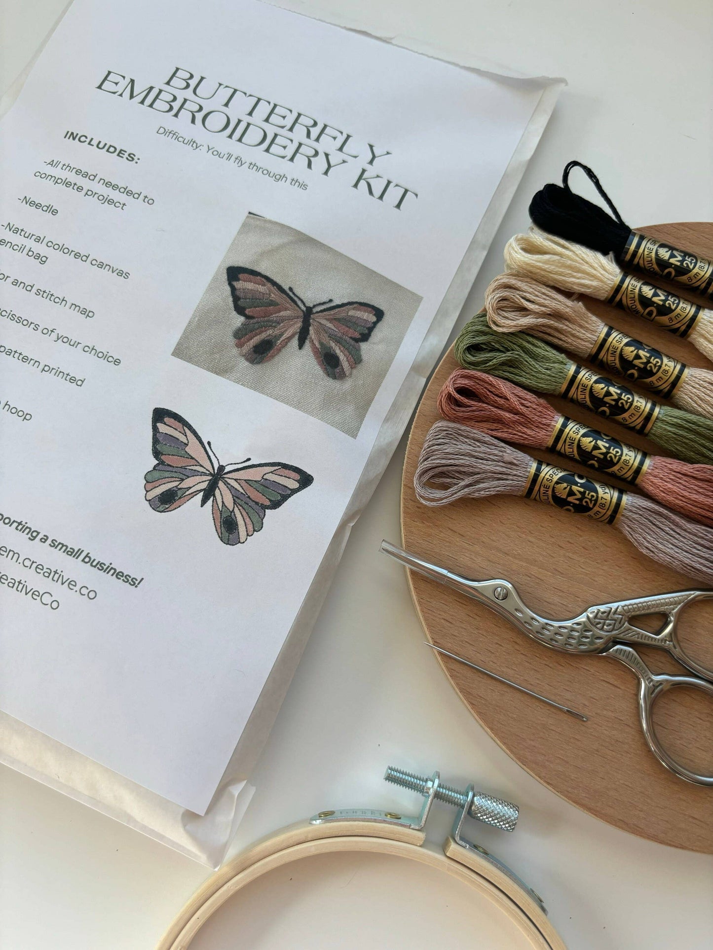 Butterfly DIY Embroidery Kit - SLOLife Studio & Mercantile