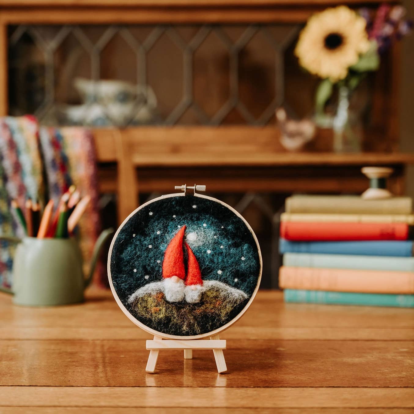 Gnomes in a Hoop Needle Felting Kit - SLOLife Studio & Mercantile
