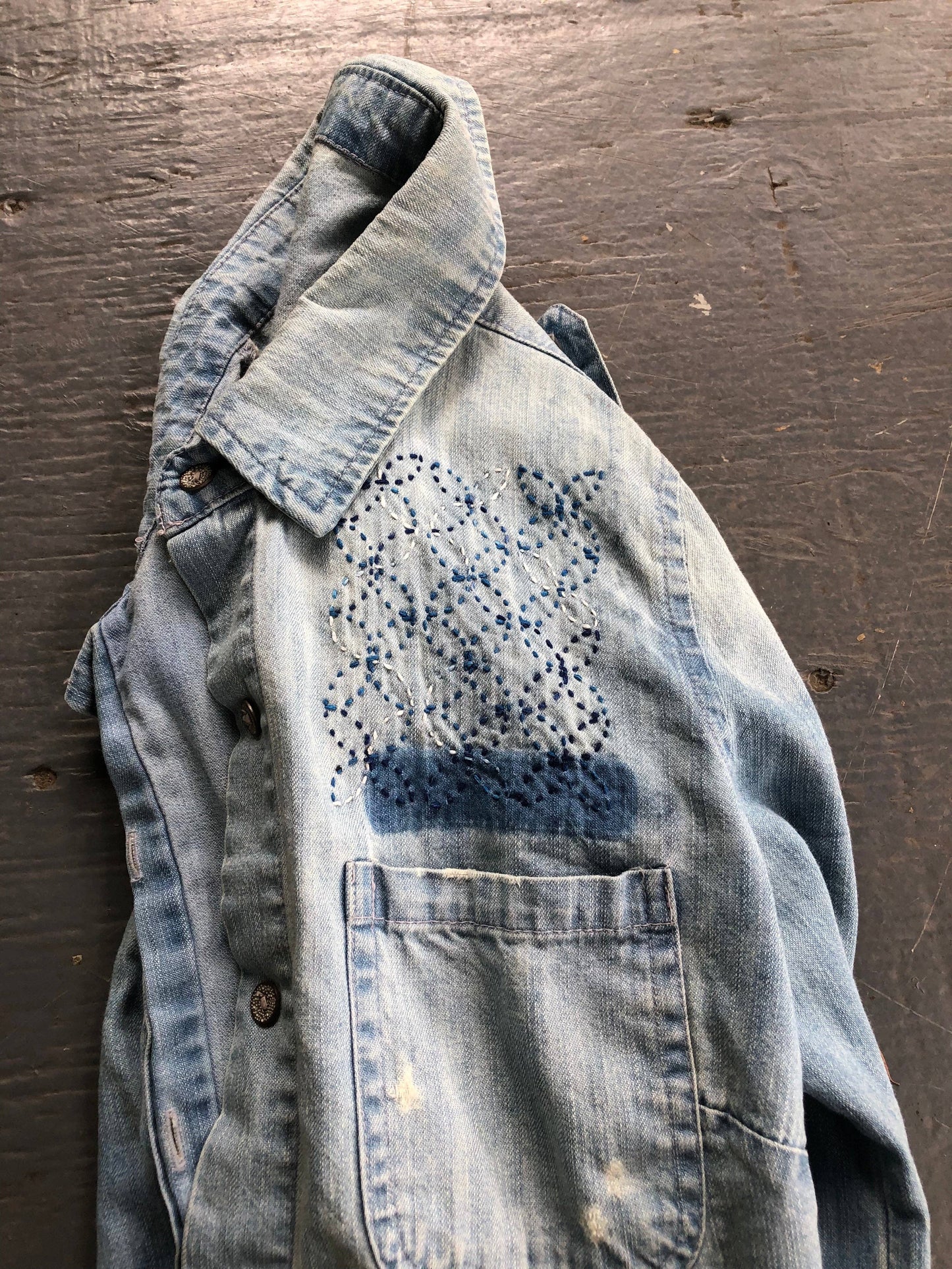 Washable Mending Patterns #1 Blue - SLOLife Studio & Mercantile