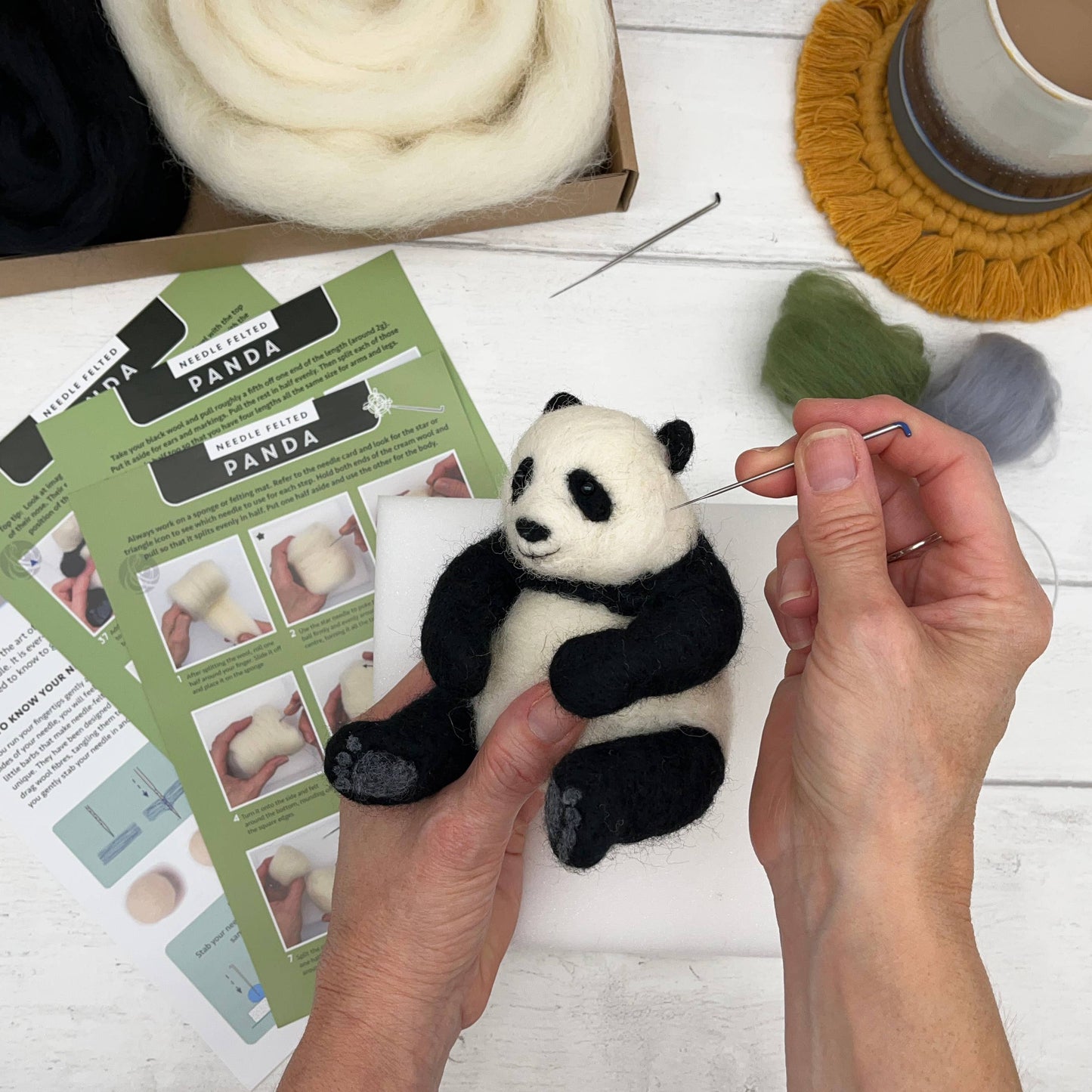Panda Needle Felting Kit