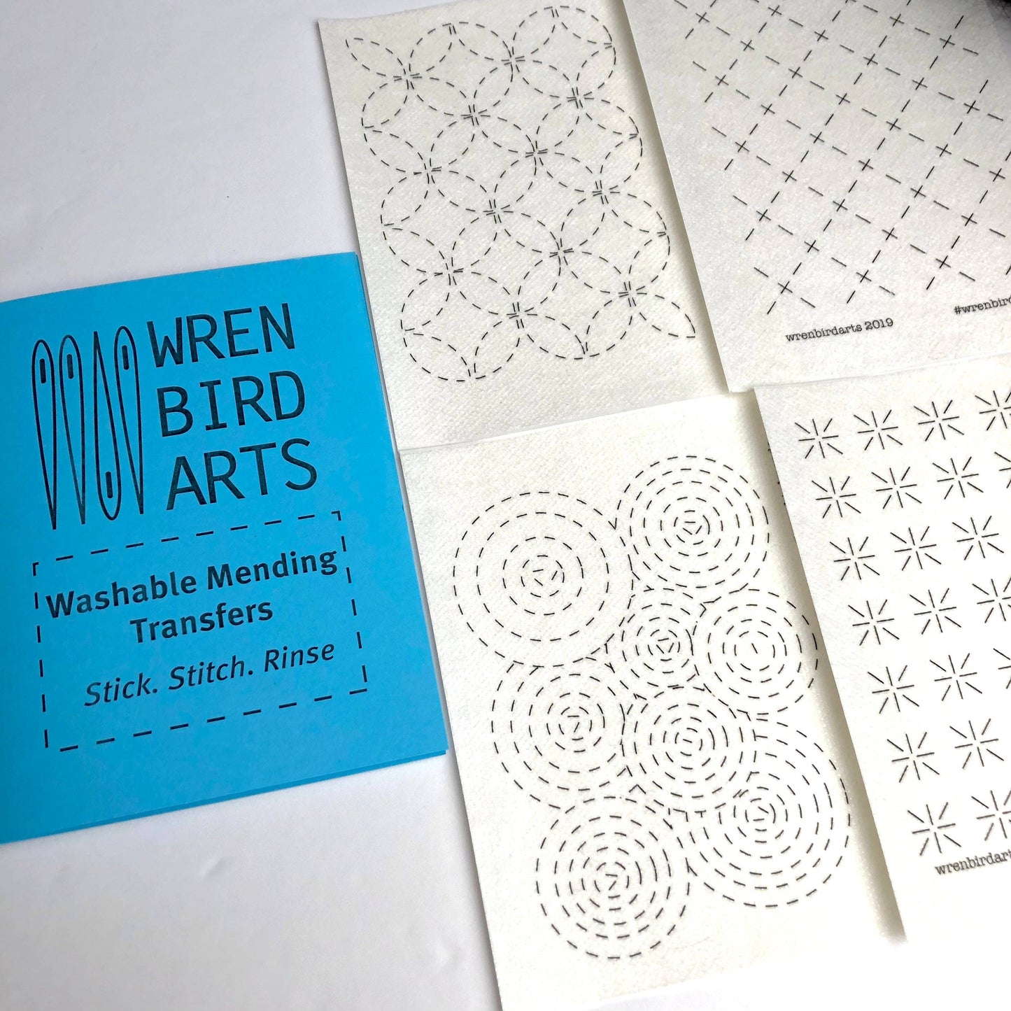 Washable Mending Patterns #1 Blue - SLOLife Studio & Mercantile