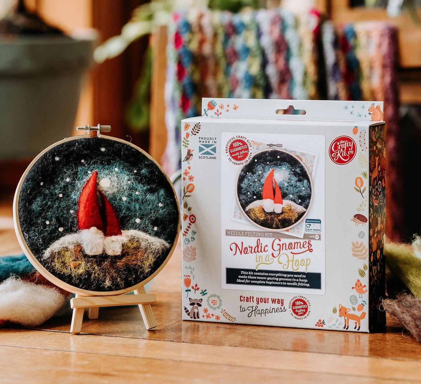 Gnomes in a Hoop Needle Felting Kit - SLOLife Studio & Mercantile