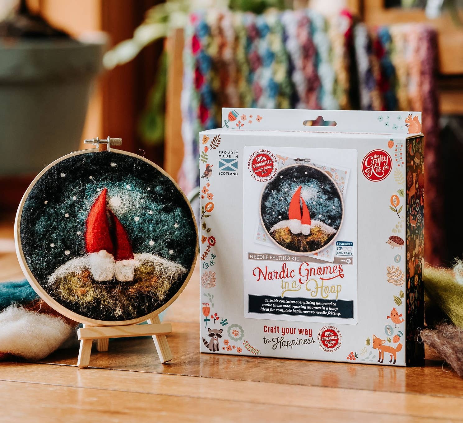 Gnomes in a Hoop Needle Felting Kit - SLOLife Studio & Mercantile