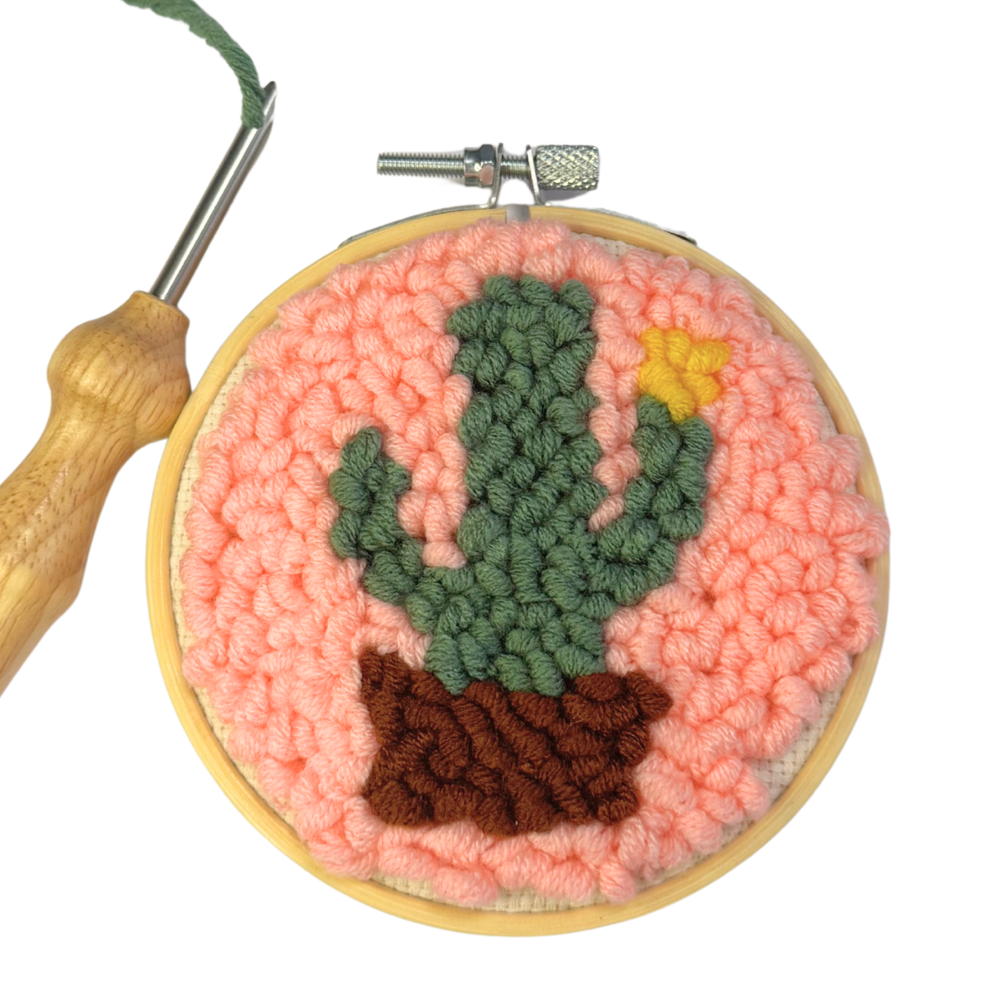 Pink Cactus Punch Embroidery Kit