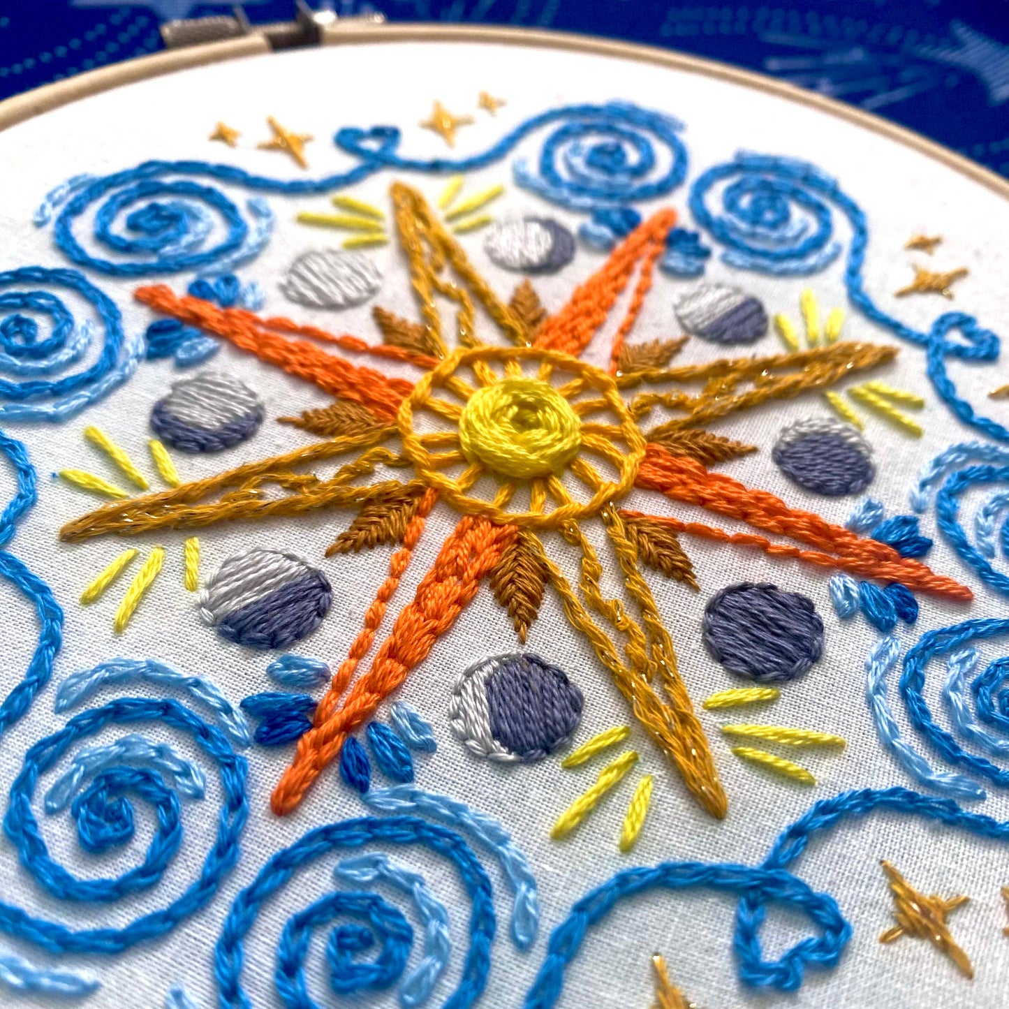 Celestial Mandala Sampler DIY Embroidery Craft Kit