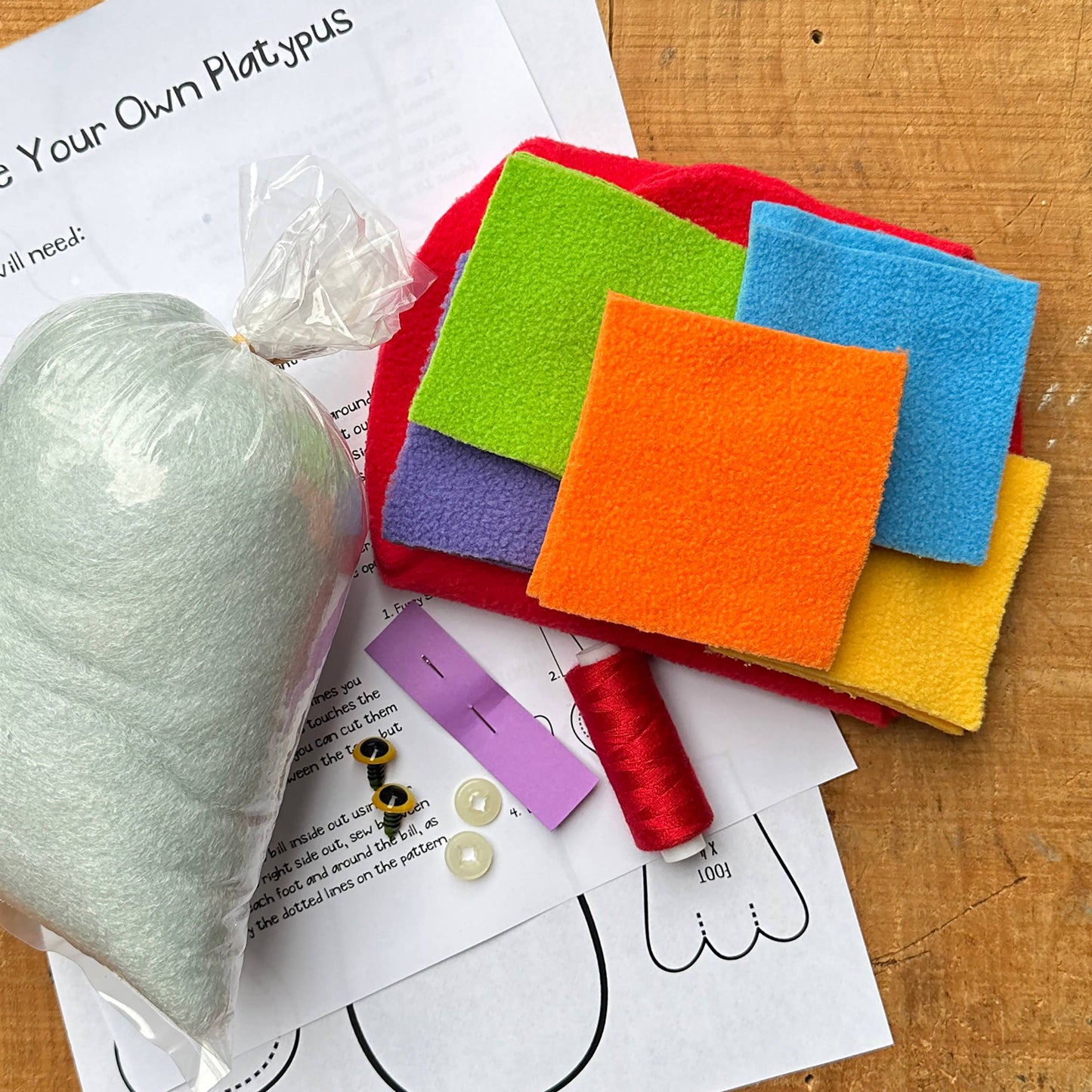 Platypus DIY Stuffed Animal Sewing Kit