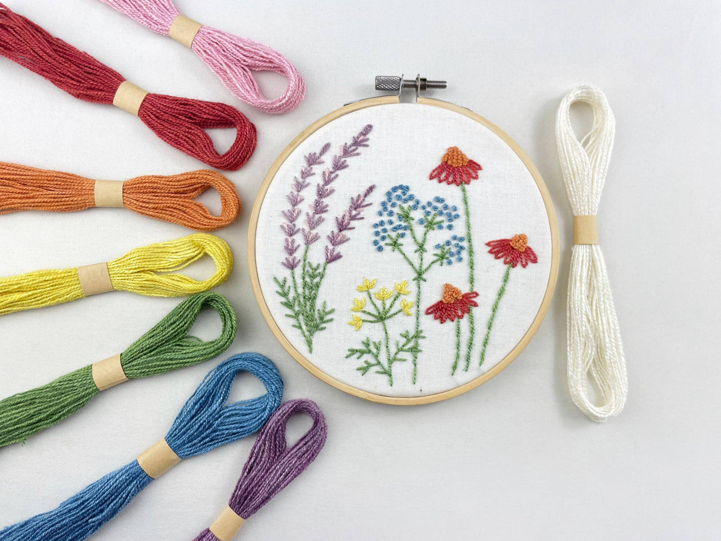 Naturally Dyed Rainbow Silk Embroidery Floss