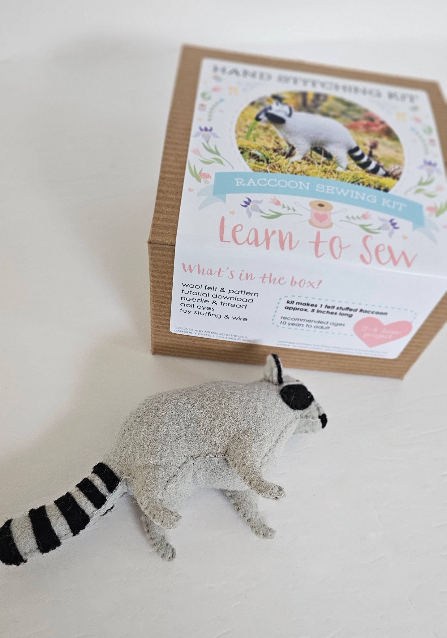 Felt Raccoon Sewing Kit