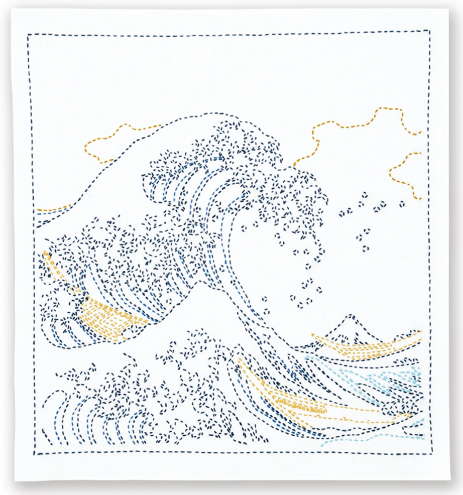 The Great Wave off Kanagawa Sashiko Kit