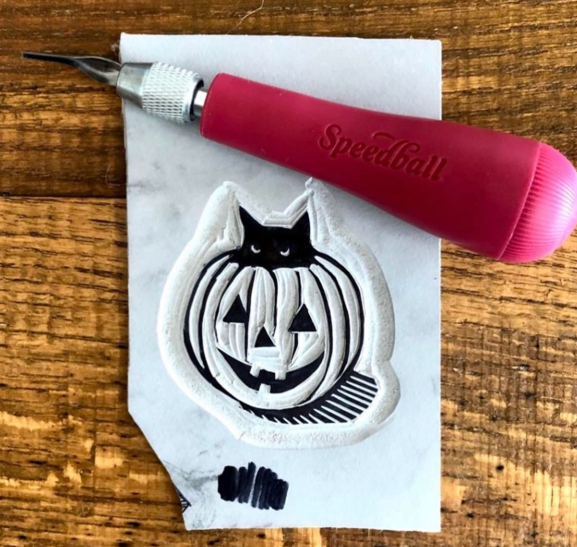 Fabric Block Printing: Spooky Season!