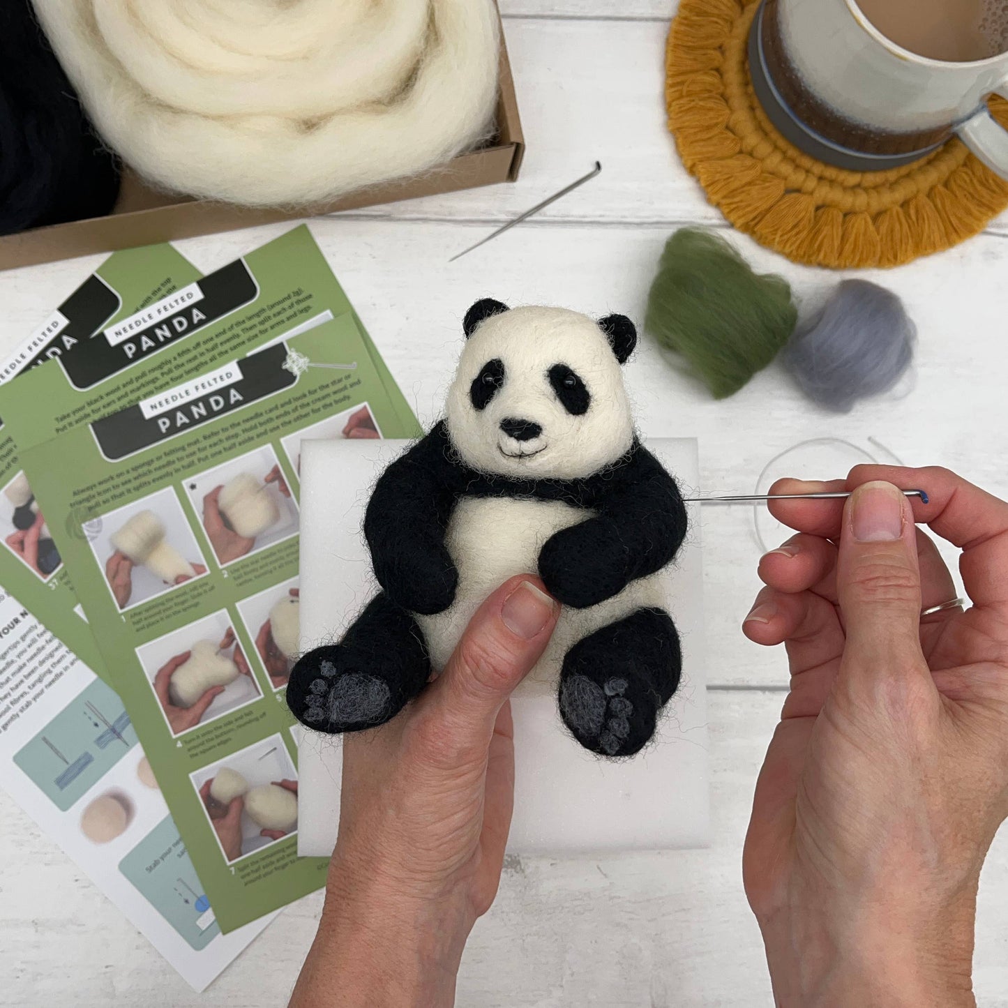 Panda Needle Felting Kit