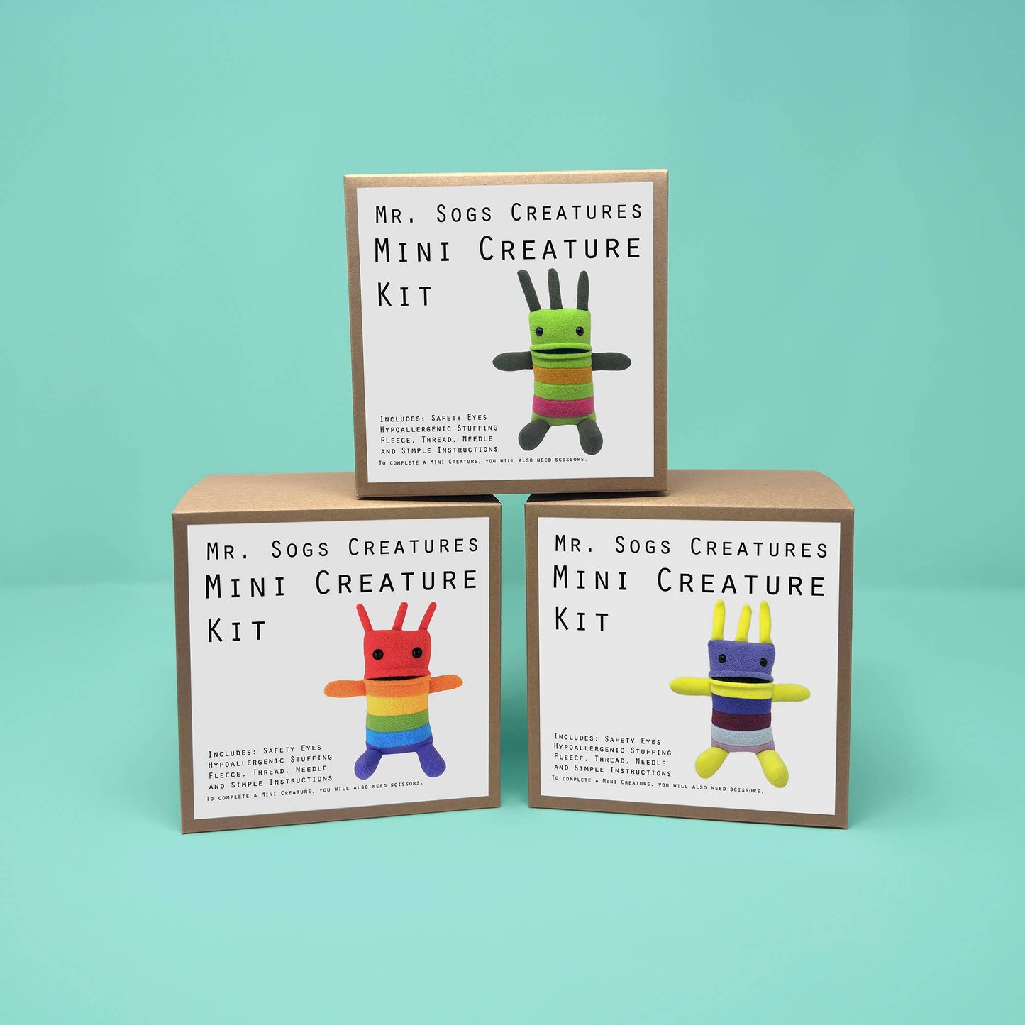 Mini Creature DIY Plush Sewing Kit - Rainbow