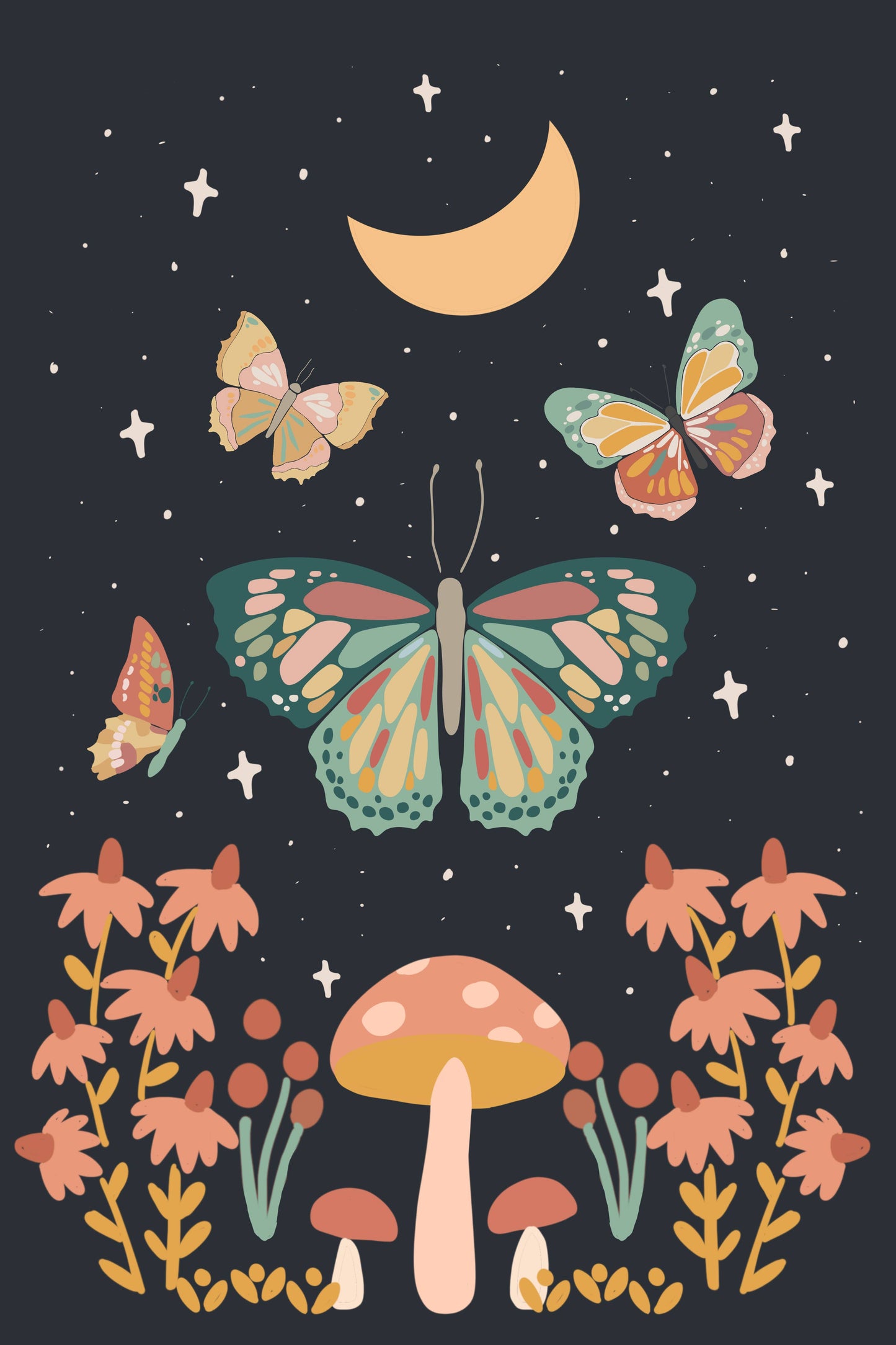 Night Butterfly Garden Paint-by-Number Kit for Kids - SLOLife Studio & Mercantile
