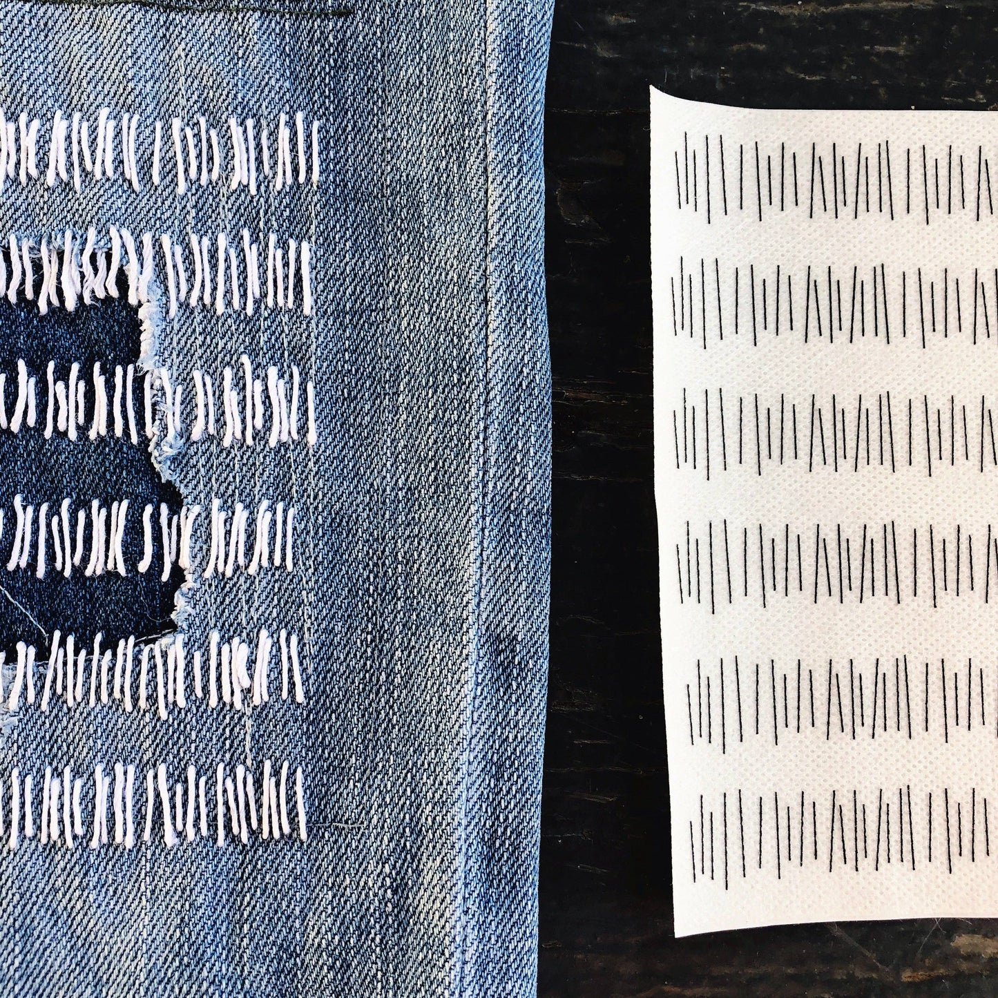 Washable Mending Transfers Set #2 Red Patterns - SLOLife Studio & Mercantile