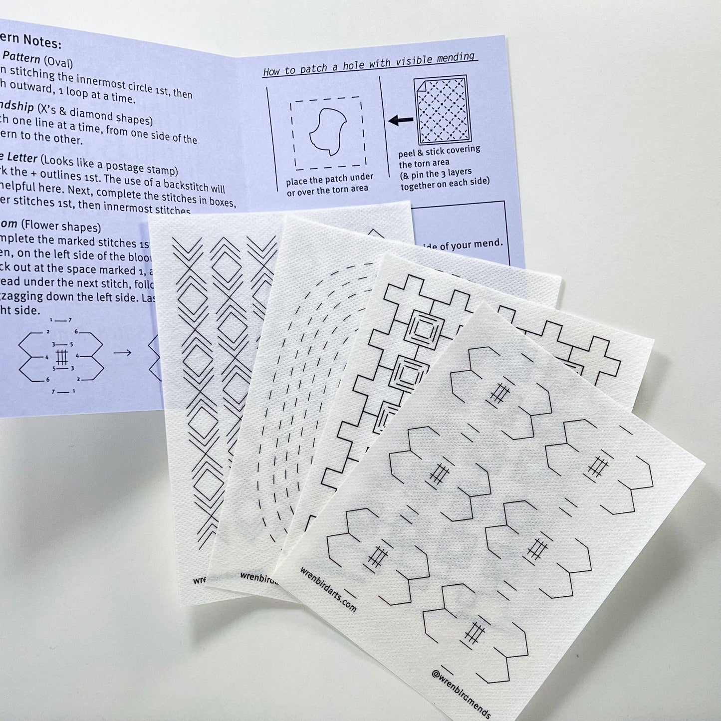 Washable Mending Patterns #5 Lavender