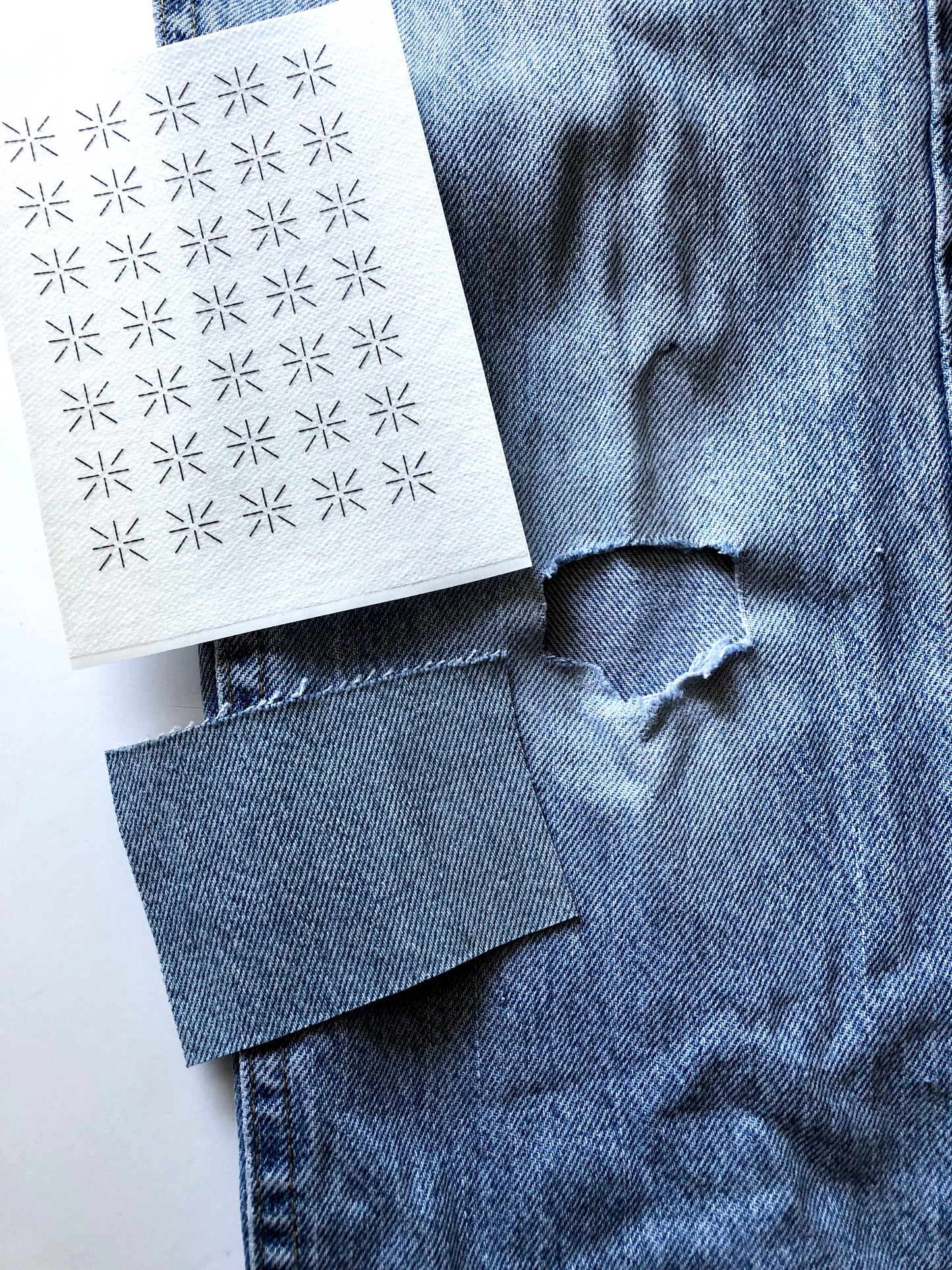 Washable Mending Patterns #1 Blue - SLOLife Studio & Mercantile