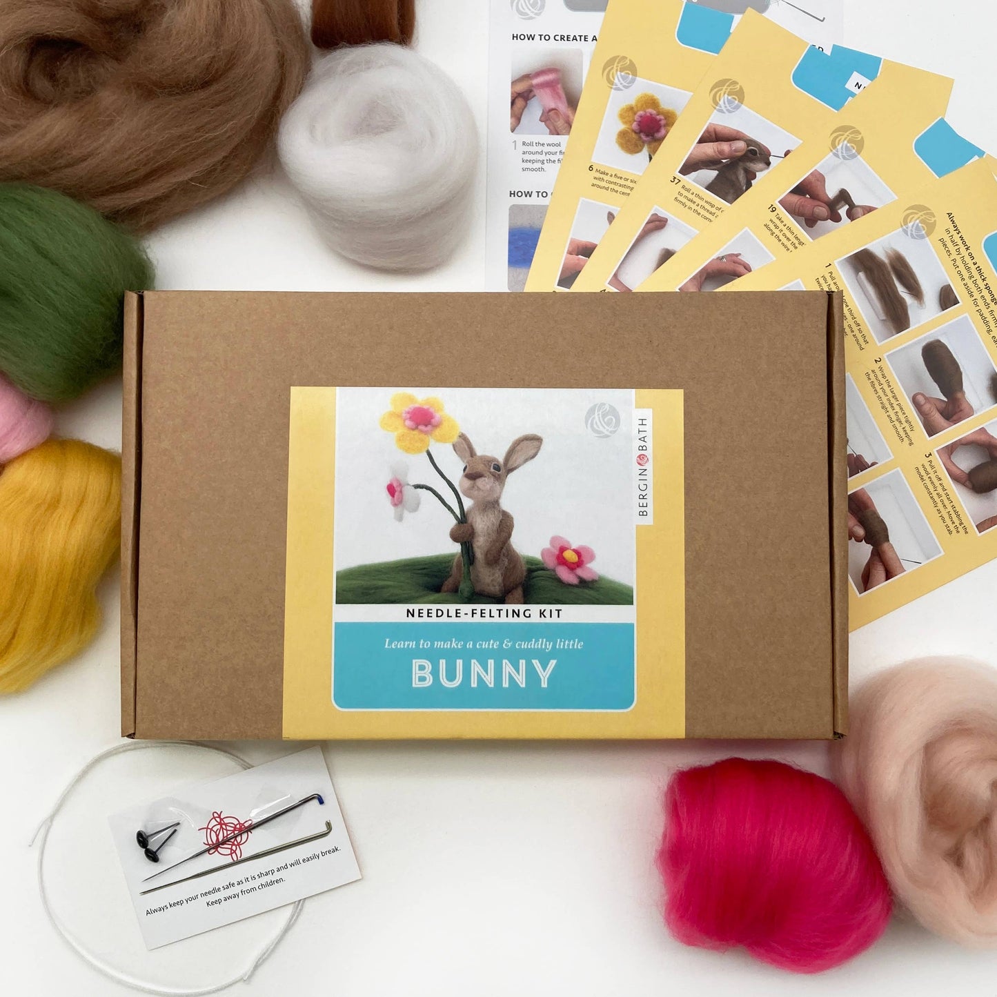 Easter Bunny Needle Felting Kit