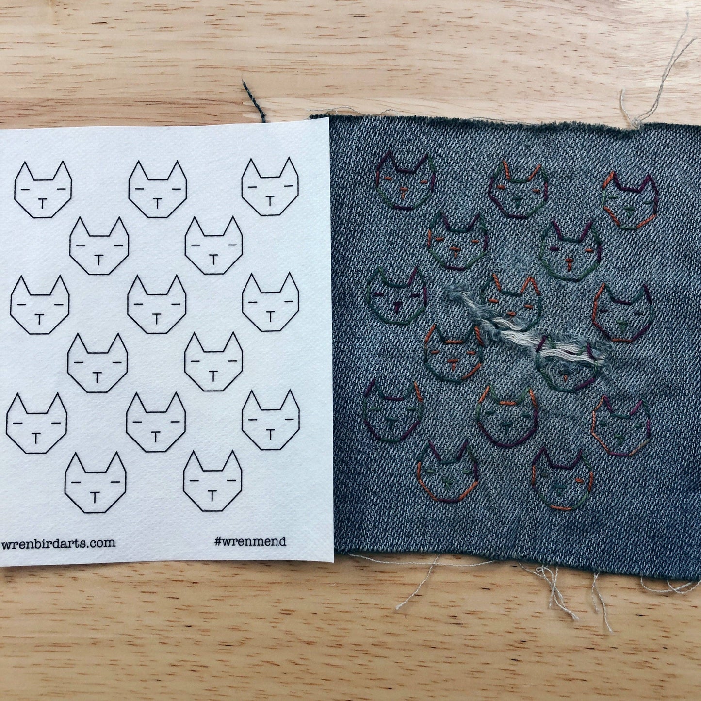 Washable Mending Transfers Set Cat Patterns - SLOLife Studio & Mercantile