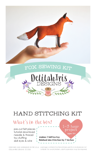 Felt Fox Stuffed Animal Sewing Kit