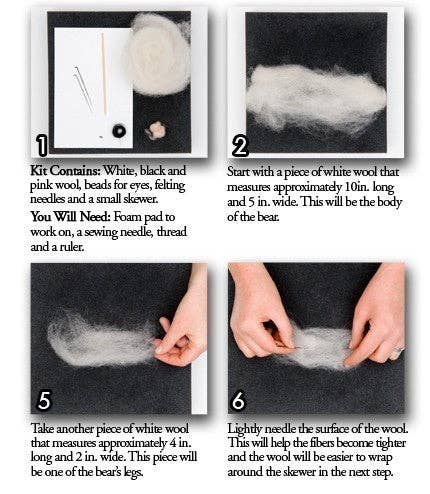 Polar Bear Felting Kit