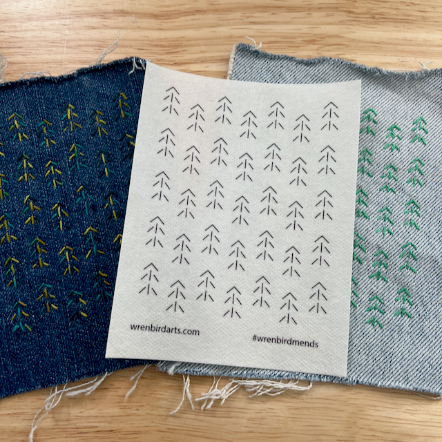 Washable Mending Patterns #11 Neon Green Nature - SLOLife Studio & Mercantile