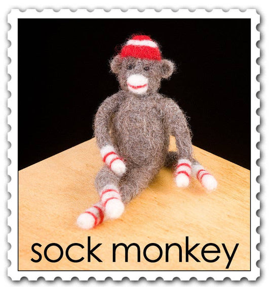 Sock Monkey Felting Kit - SLOLife Studio & Mercantile