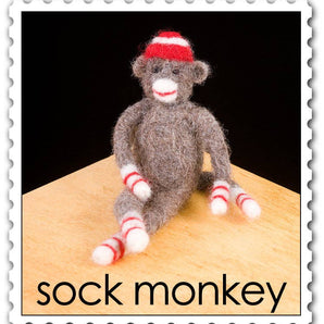 Sock Monkey Felting Kit - SLOLife Studio & Mercantile