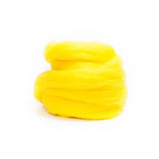 Yellow Corriedale Wool Roving 1 oz.