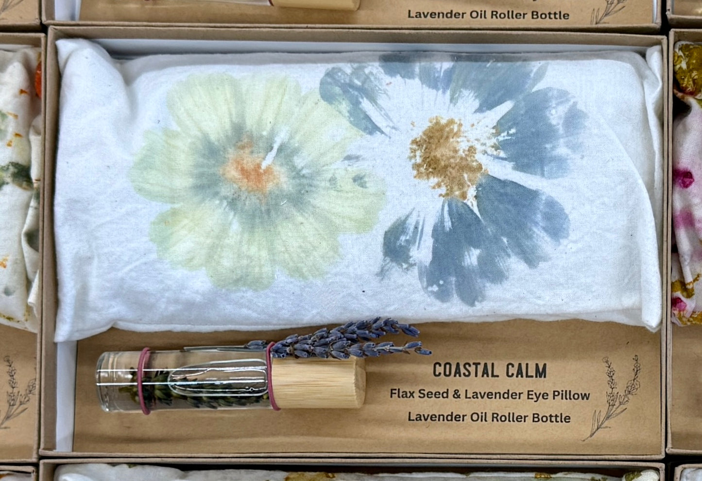 Coastal Calm Lavender and Flax Eye Pillow Set