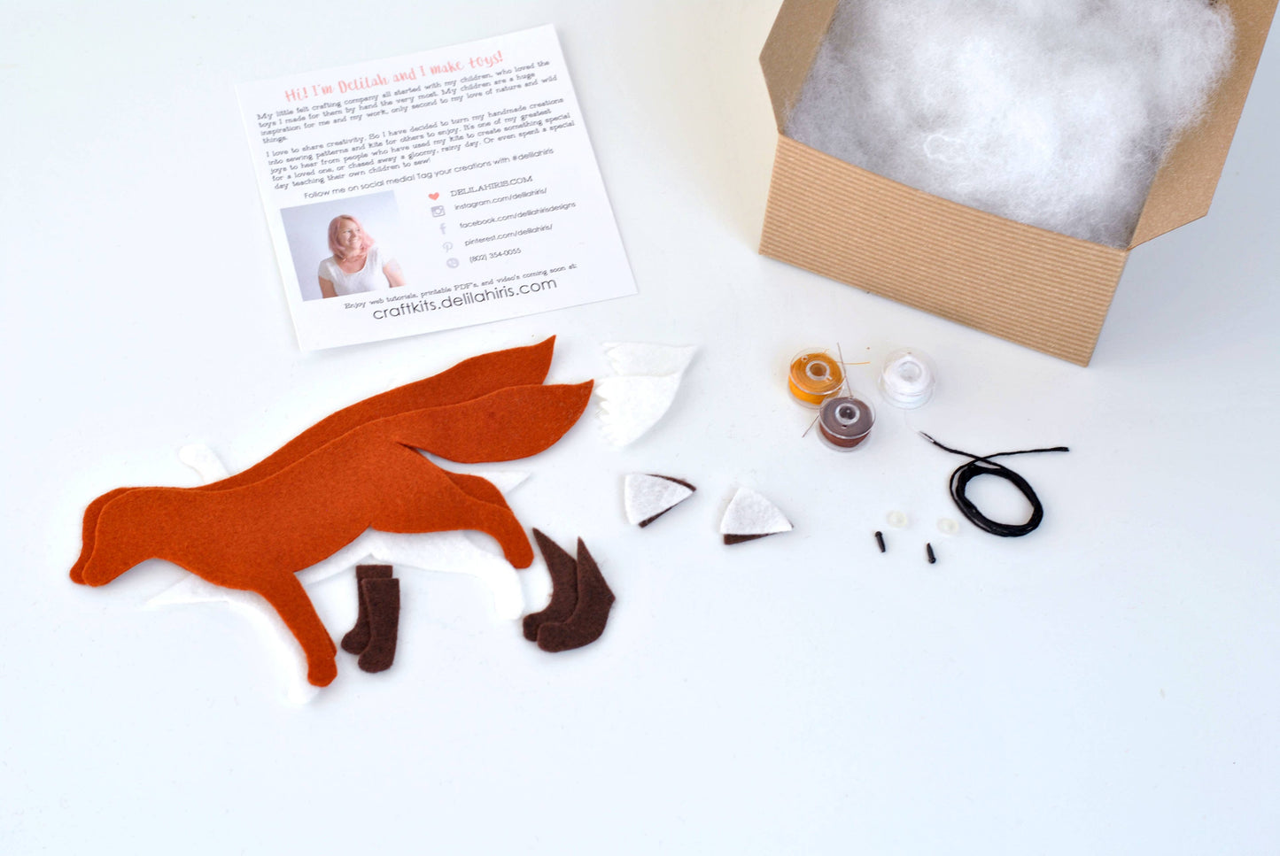 Felt Fox Stuffed Animal Sewing Kit