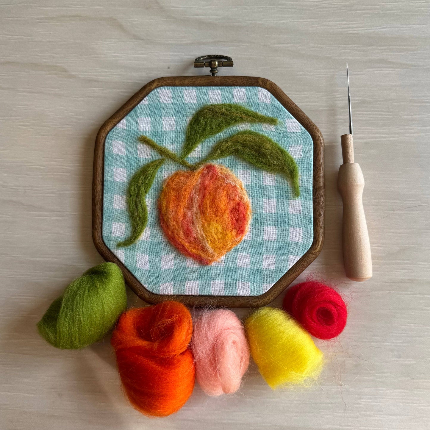 Just Peachy Painting With Wool Kit