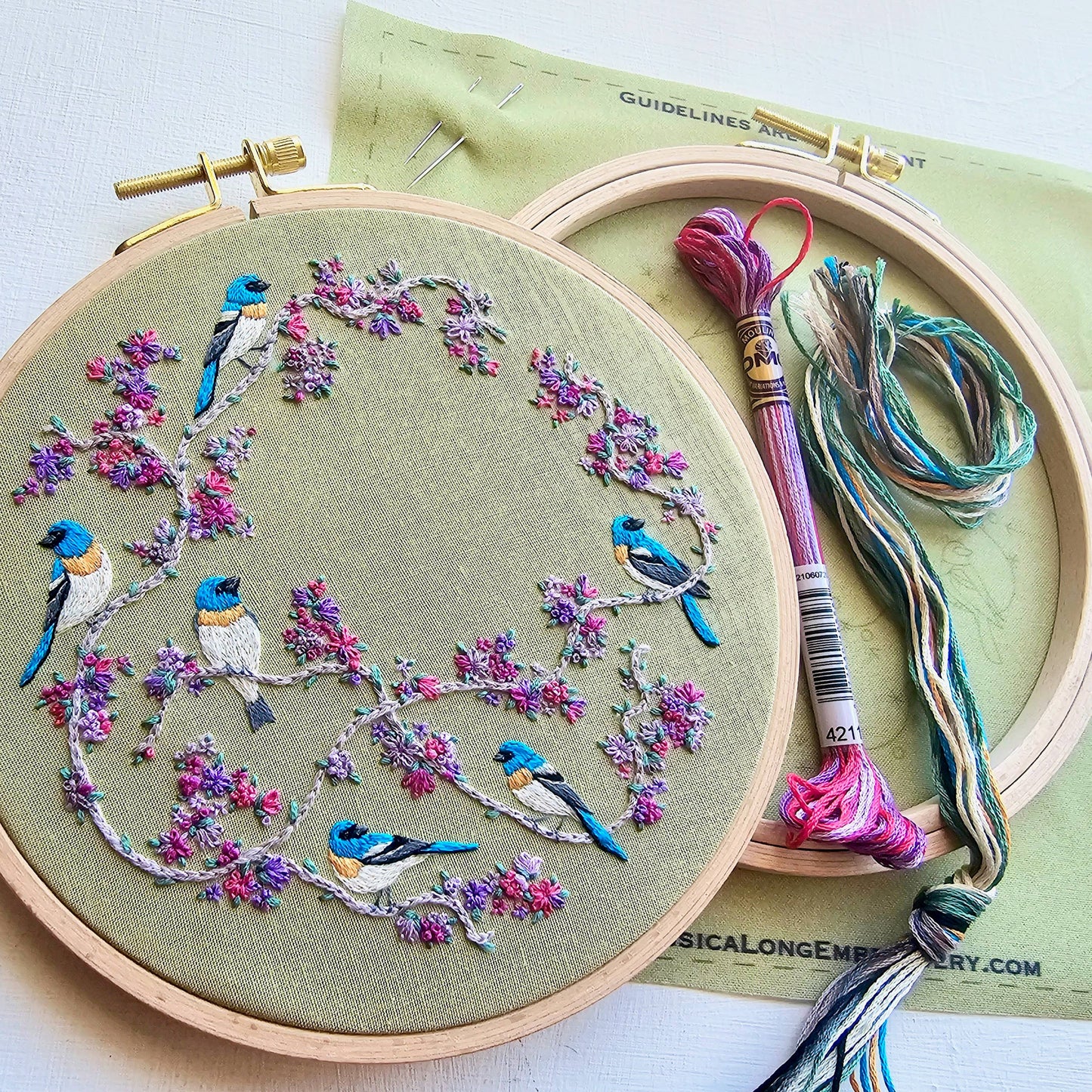Birds & Blooms Embroidery Kit