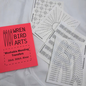 Washable Mending Transfers Set #2 Red Patterns