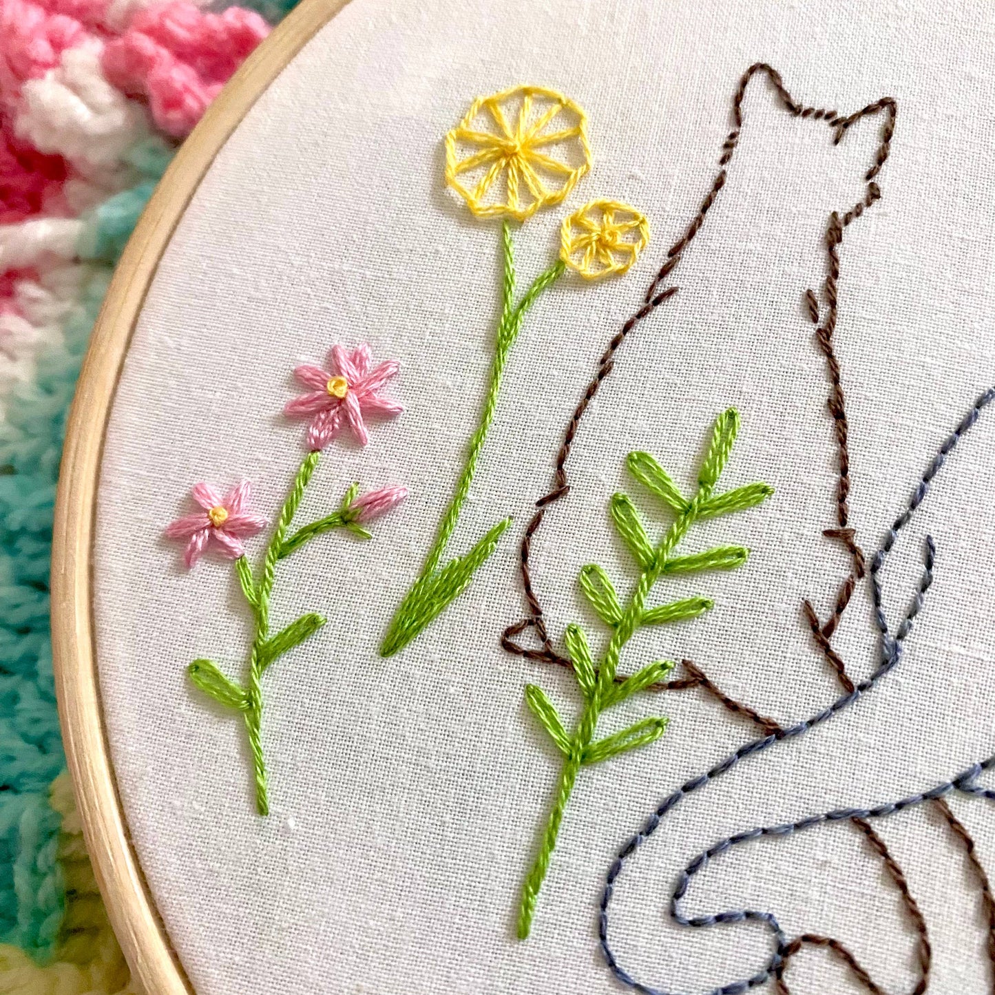 Purr of Heart Cat Embroidery Kit