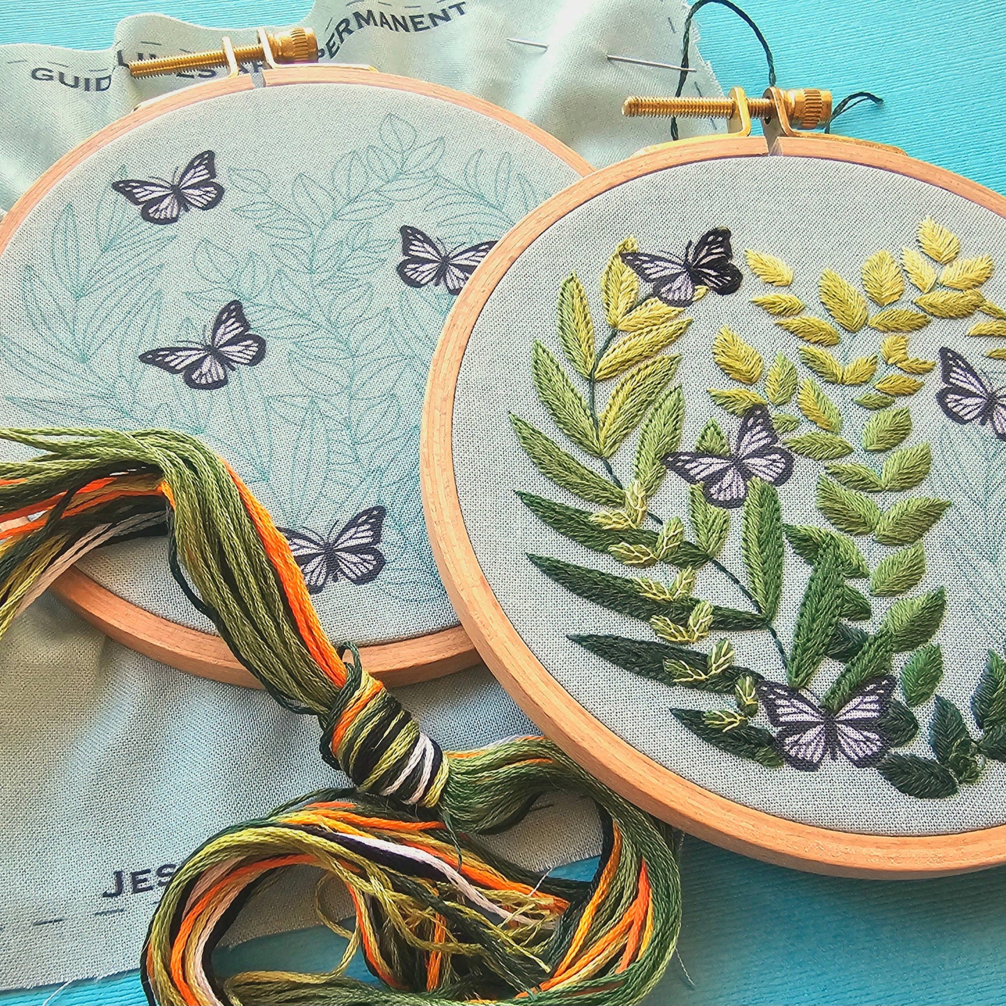 "Love Grows" Butterfly Embroidery Kit