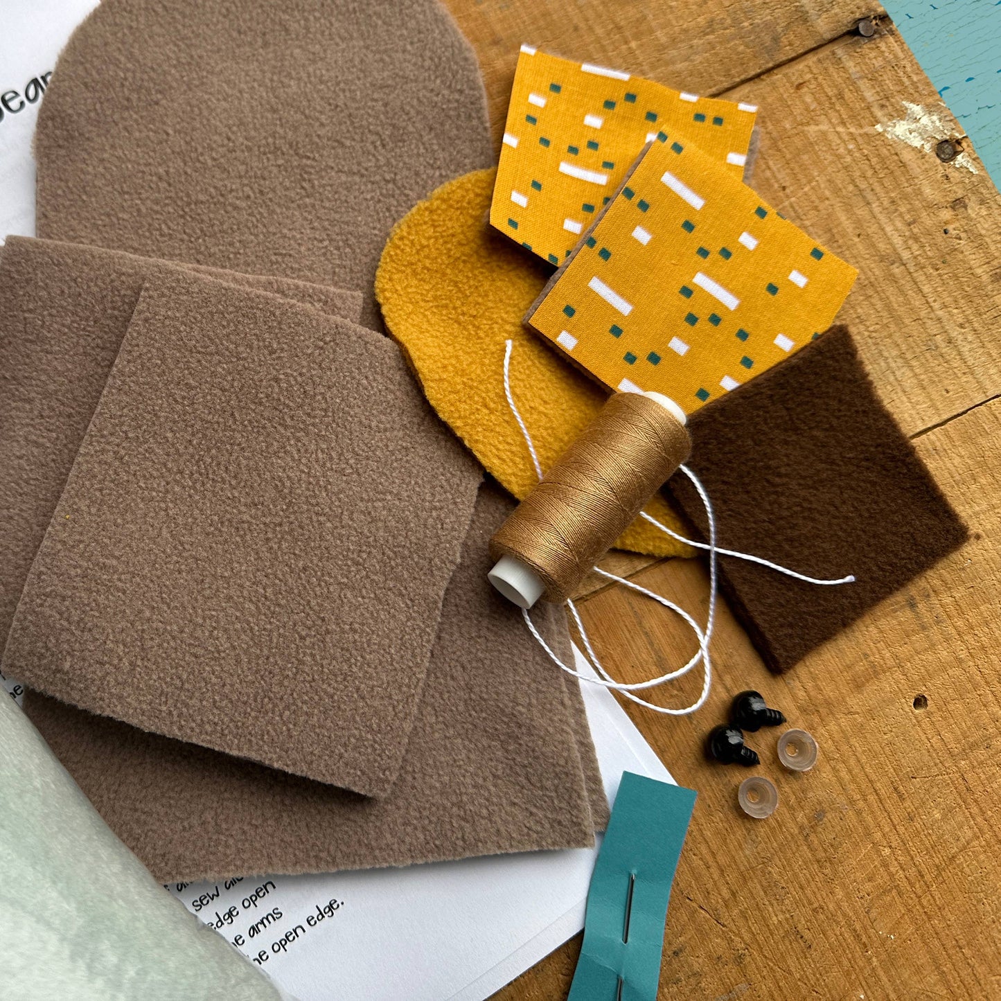 Woodland Bear DIY Plush Sewing Kit