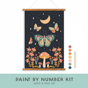 Night Butterfly Garden Paint-by-Number Kit for Kids - SLOLife Studio & Mercantile