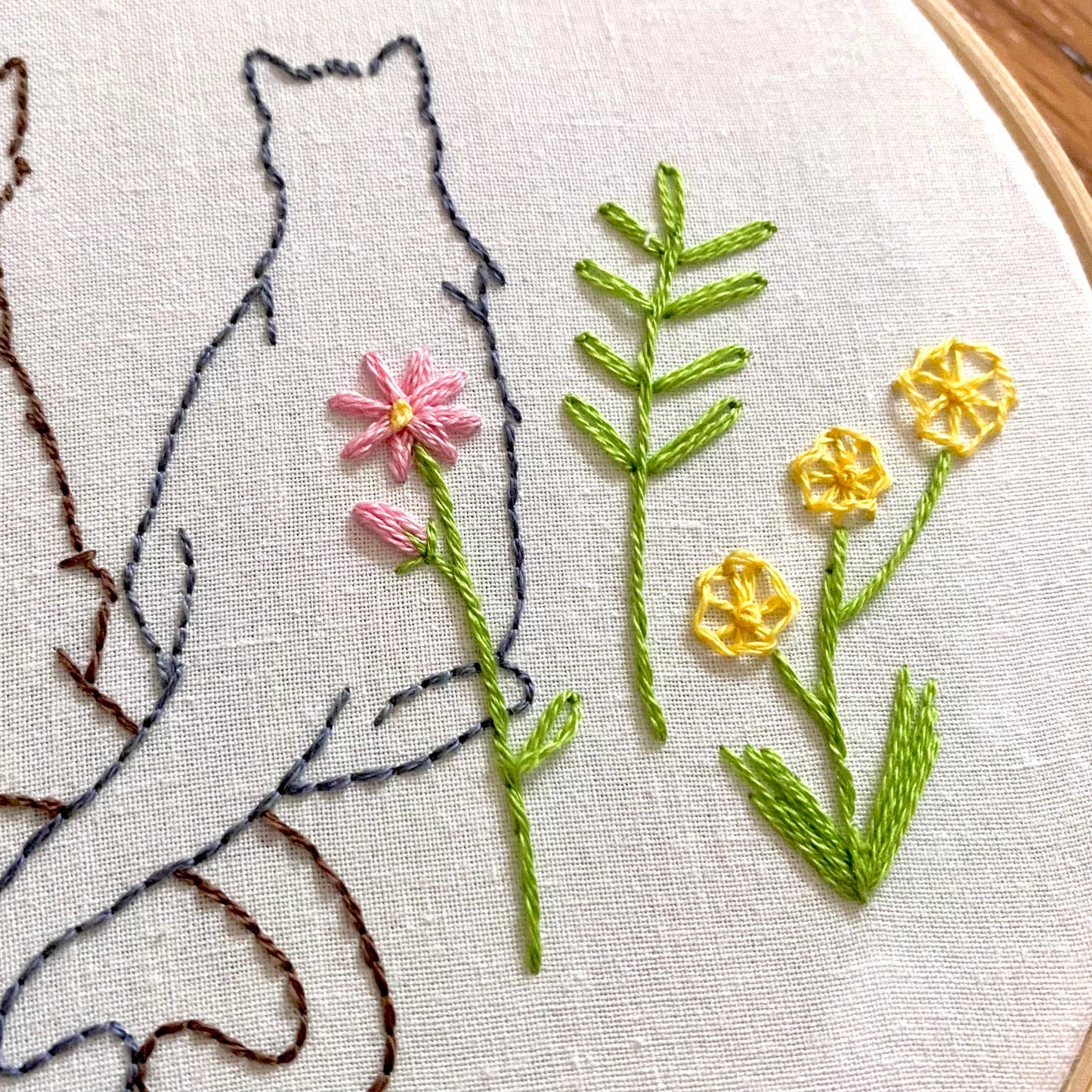 Purr of Heart Cat Embroidery Kit