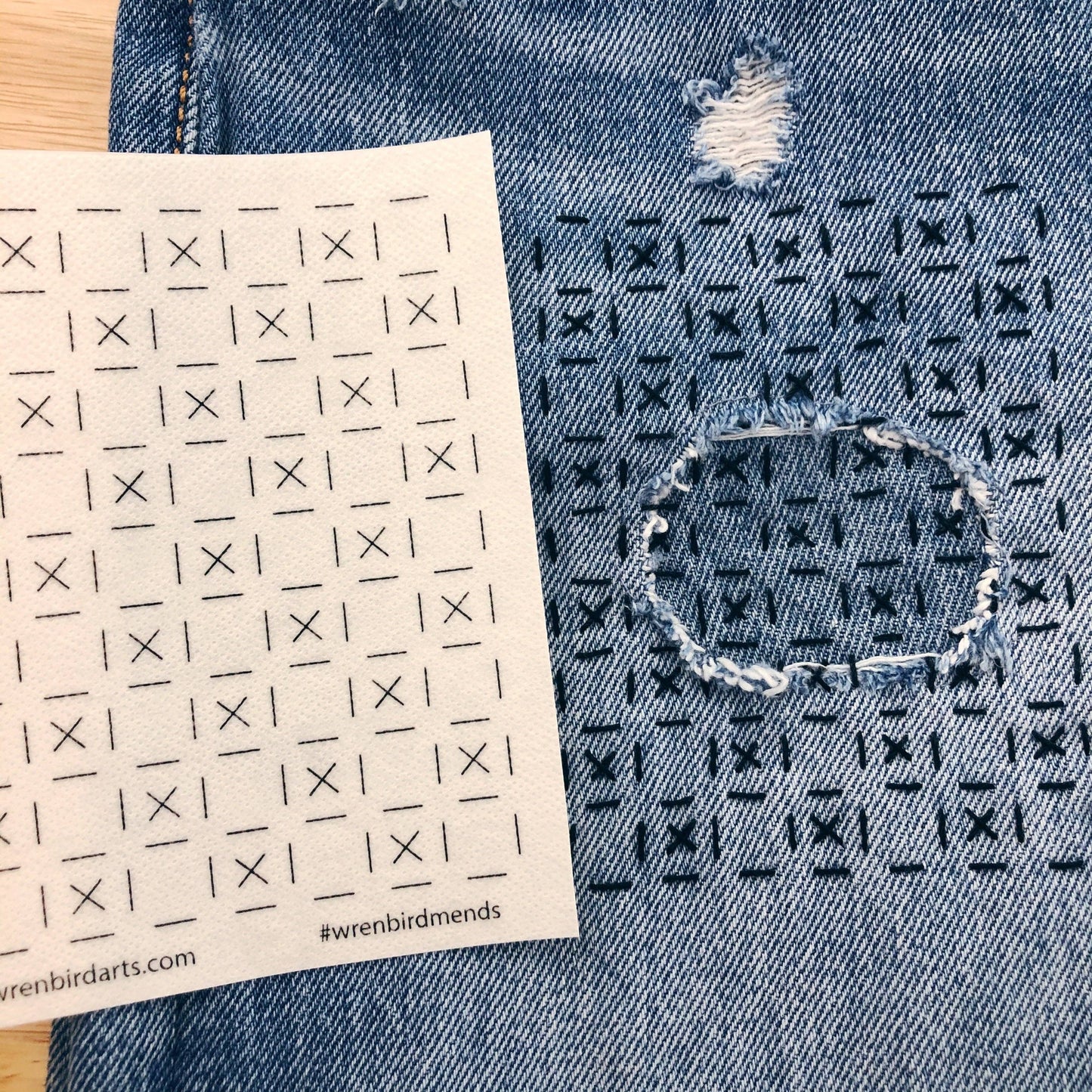 Washable Mending Transfers #4 Green Patterns - SLOLife Studio & Mercantile