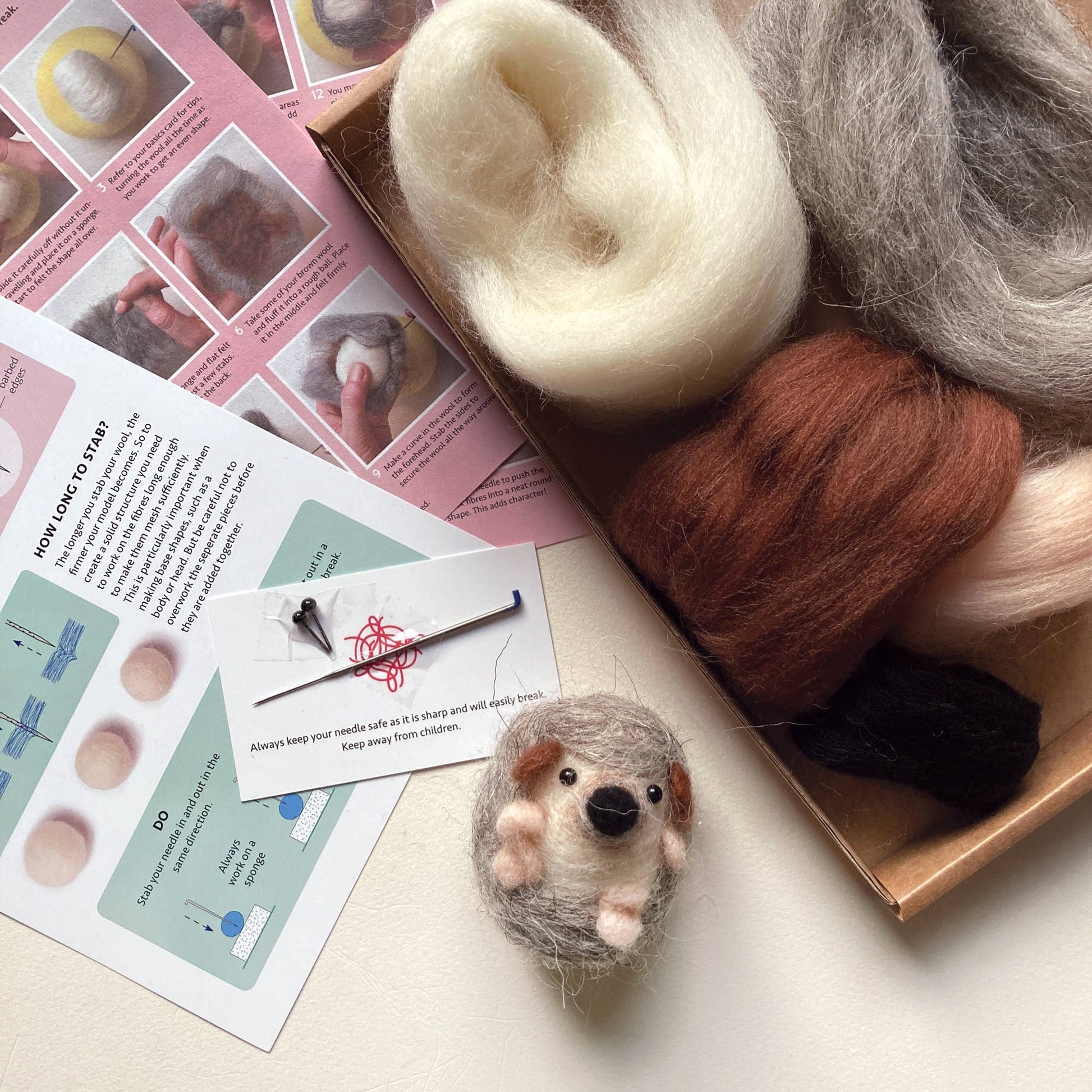 Hedgehog Needle Felting Kit - SLOLife Studio & Mercantile