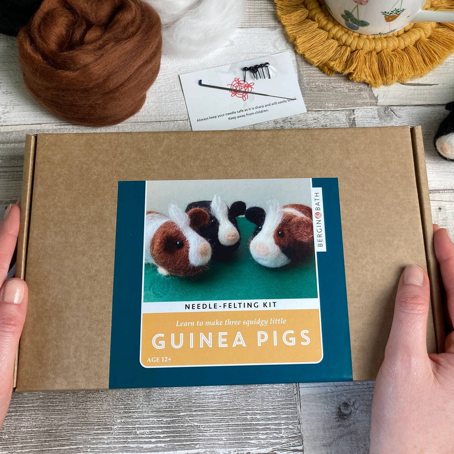 Needle felting kit - Guinea pigs - SLOLife Studio & Mercantile