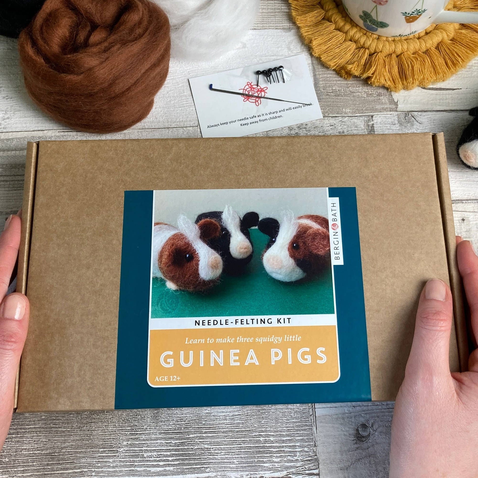 Needle felting kit - Guinea pigs - SLOLife Studio & Mercantile