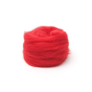 Red Corriedale Wool Roving 1 oz.
