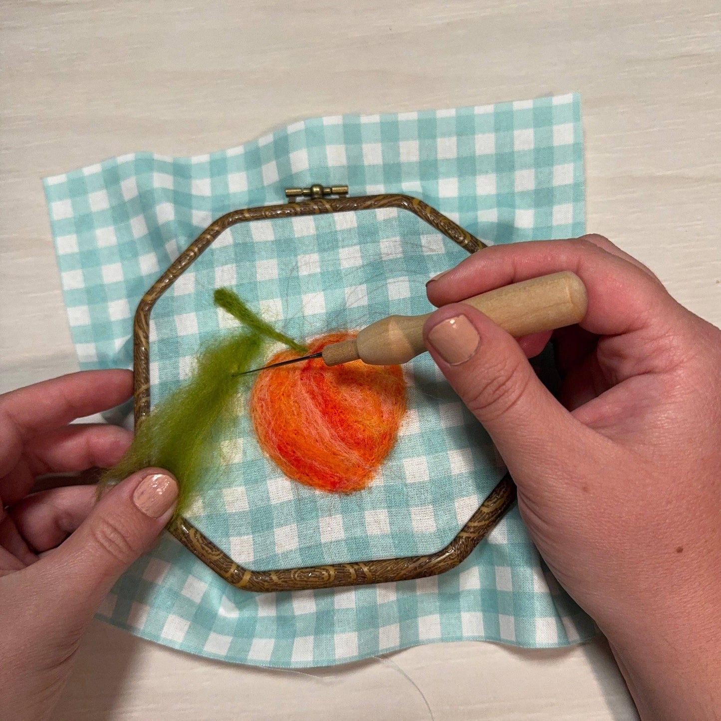 Just Peachy Painting With Wool Kit