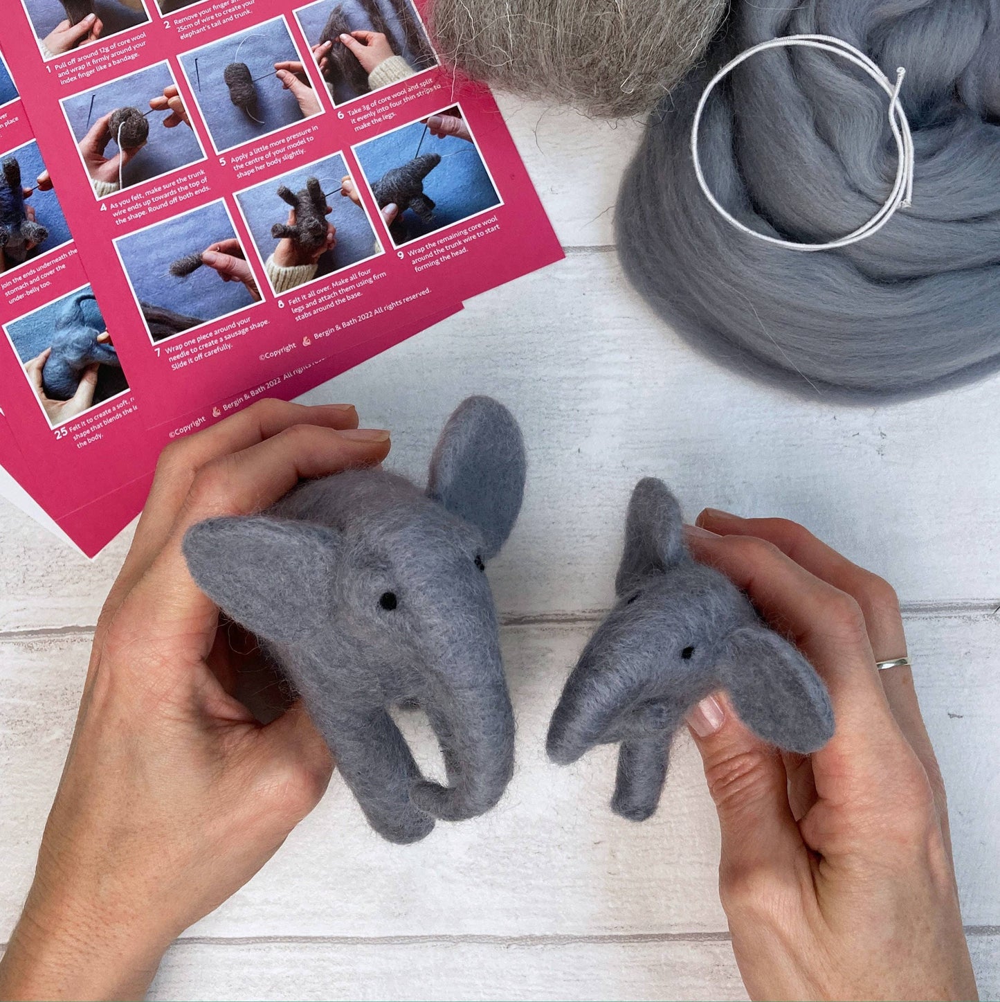 Elephant Needle Felting Kit