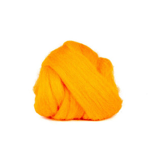 Tangerine Corriedale Wool Roving 1 oz.