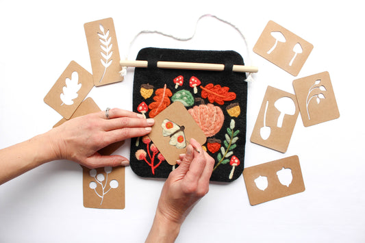 8"x8" Fall Banner Felting Kit