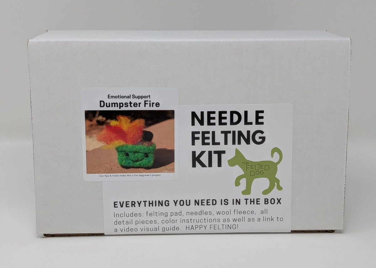 Dumpster Fire Needle Felting DIY Kit