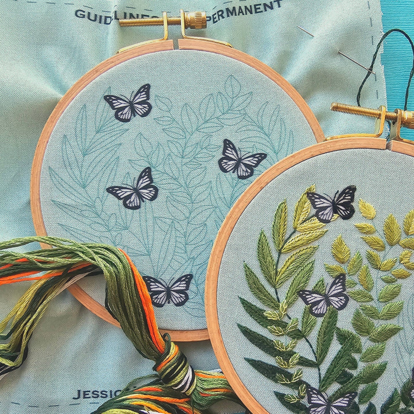 "Love Grows" Butterfly Embroidery Kit