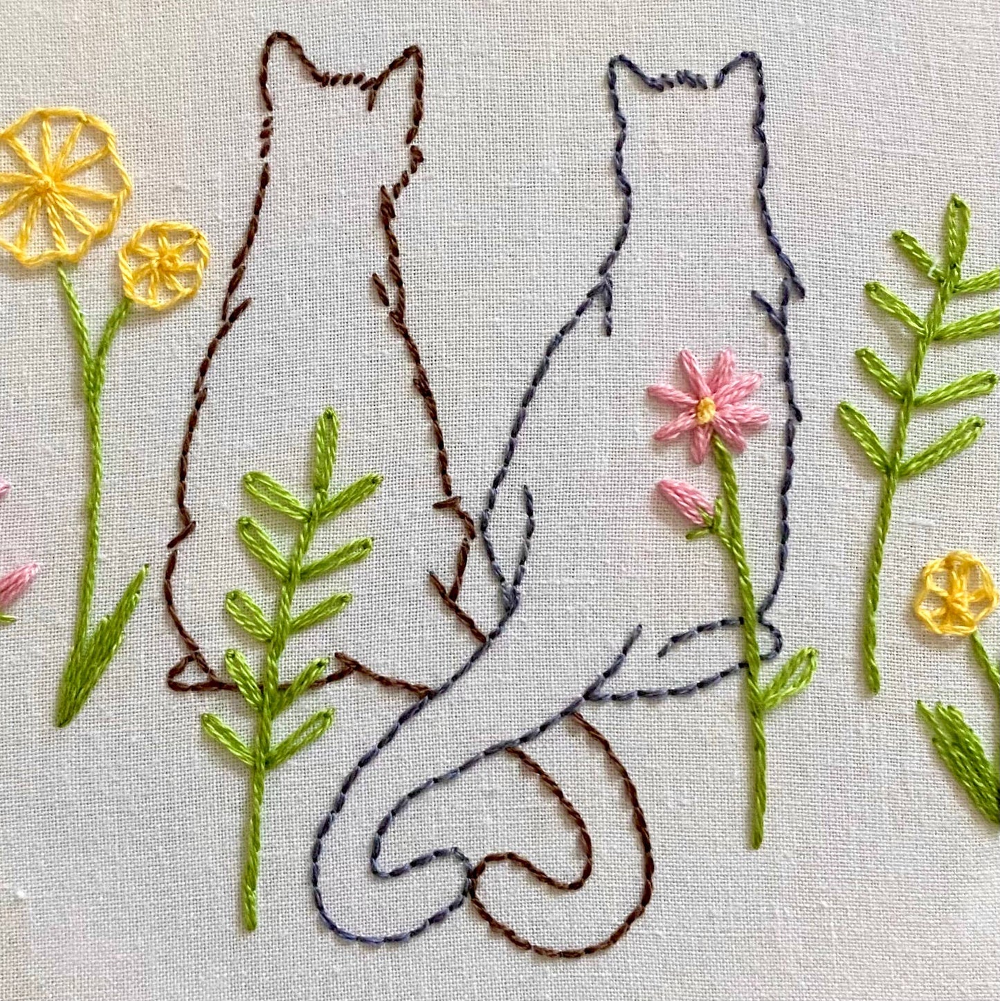 Purr of Heart Cat Embroidery Kit